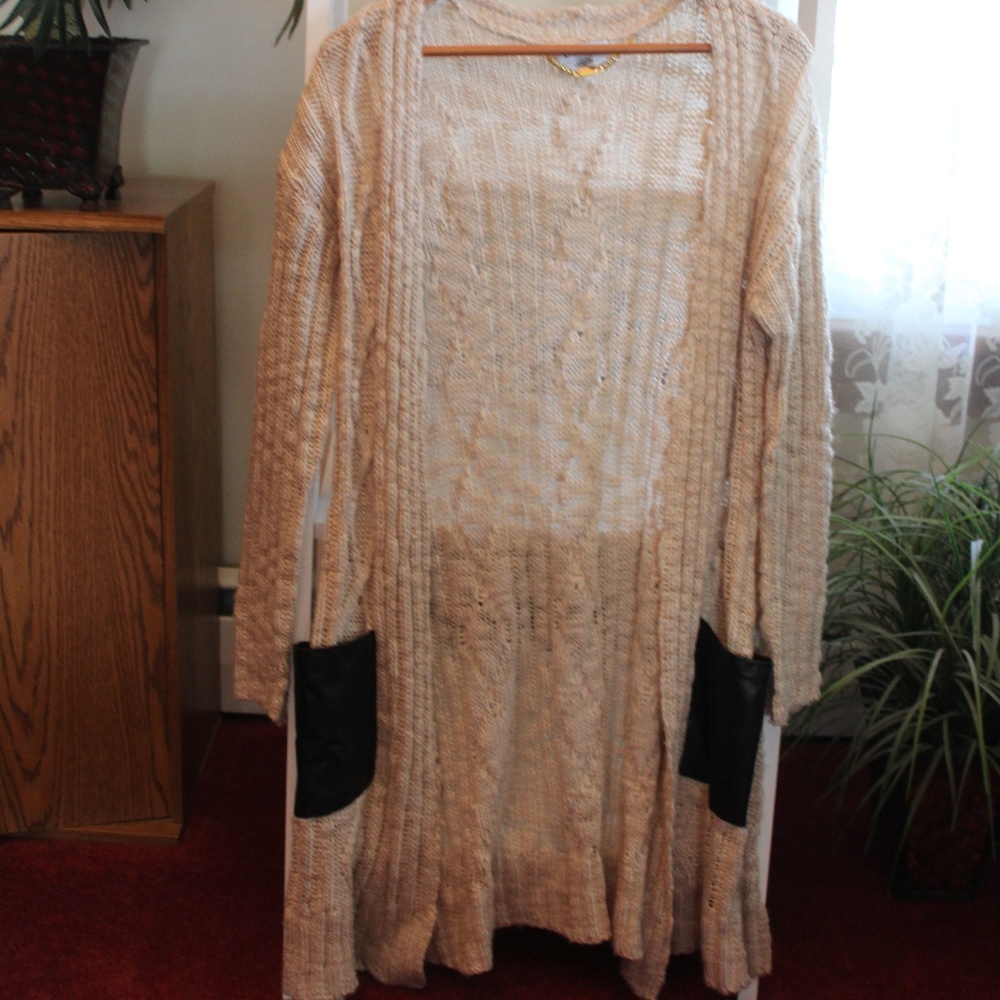 Bebe Long Knit Cardigan